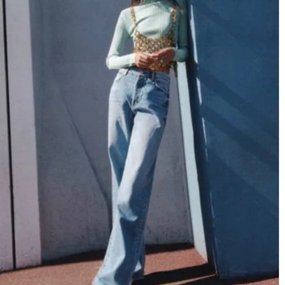 New Zara The Boo High Rise Wide Leg Jeans - Picture 14 of 14